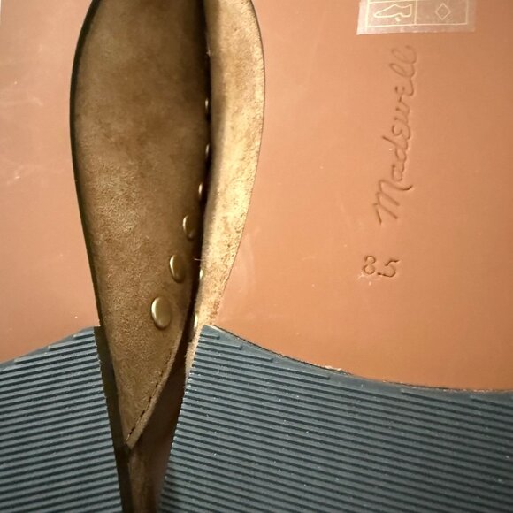 Madewell The Great Studded Tan Suede Ballet Mule Flat Womens Size 8.5 - Picture 8 of 10